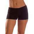 thumbnail image 1 of Shorts de Yoga à Revers Unis (Petit, Noir), 1 of 4