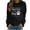 #7-Black, variant on Pntutb Womens Plus Size Dog Lover Text Letter Print Round-Neck Long Sleeve Loosen Single Sweatshirt Tops
