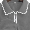 thumbnail image 4 of Yaoyar Mens Short Sleeve Henley Shirt Three Button Placket Turn Down Collar Casual Knit Pullover Top Soft Relaxed Fit Crew Neck Shirt, 4 of 6