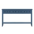 thumbnail image 5 of 60-Inch Rustic Entryway Console Table, Long Sofa Table with 2 Small Drawers and 2 Larger Drawers, Bottom Shelf for Storage (Antique Navy), 5 of 9