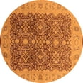 thumbnail image 1 of Ahgly Company Indoor Round Oriental Orange Industrial Area Rugs, 8' Round, 1 of 4