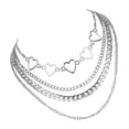 thumbnail image 3 of OFFIGAM Chain Necklace Women Heart Shaped Simple Clavicle Chain 1Set, 3 of 8