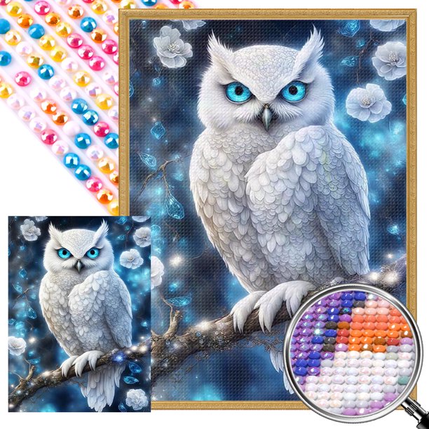 (ZQS3618-AB) Diamante AB parcial diamante búho serie Animal diamante resina 40*55 CM tamaño lienzo 45*60 CM