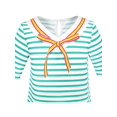 thumbnail image 4 of Girls Dress Striped School Uniform Bow Tie Jumper 5 Years, 4 of 7