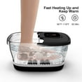thumbnail image 6 of Tawom Collapsible Foot Spa with Heat,Temperature Control, Bubble, Red Light, Heated Foot Bath Massager with 8 Shiatsu Massage Rollers, Foot Soak Tub for Relaxation, Black, 6 of 10