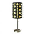 thumbnail image 2 of ORE International Metal Table Lamp with Black and Yellow Shade in Silver, 2 of 2