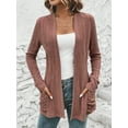 thumbnail image 2 of Diufon Knit Womens Cardigan Fall Casual Solid Color Tops Long Sleeve Coats with Pockets, 2 of 4