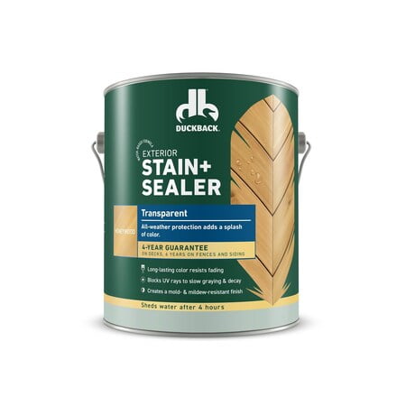 Duckback Honeywood Transparent Exterior Stain and Sealer, 1 Gallon