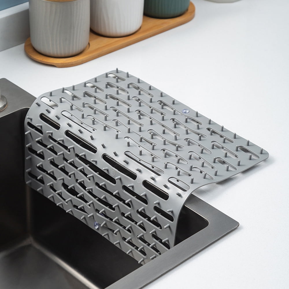 Adjustable Kitchen Sink Pan Drying Mat Multiuse Rag Towel Drain