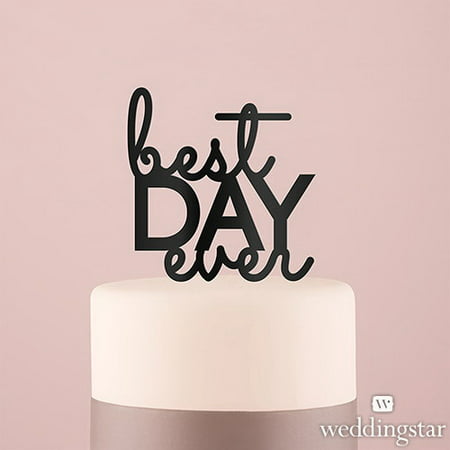 Weddingstar 9834-10 Best Day Ever Acrylic Cake Topper -