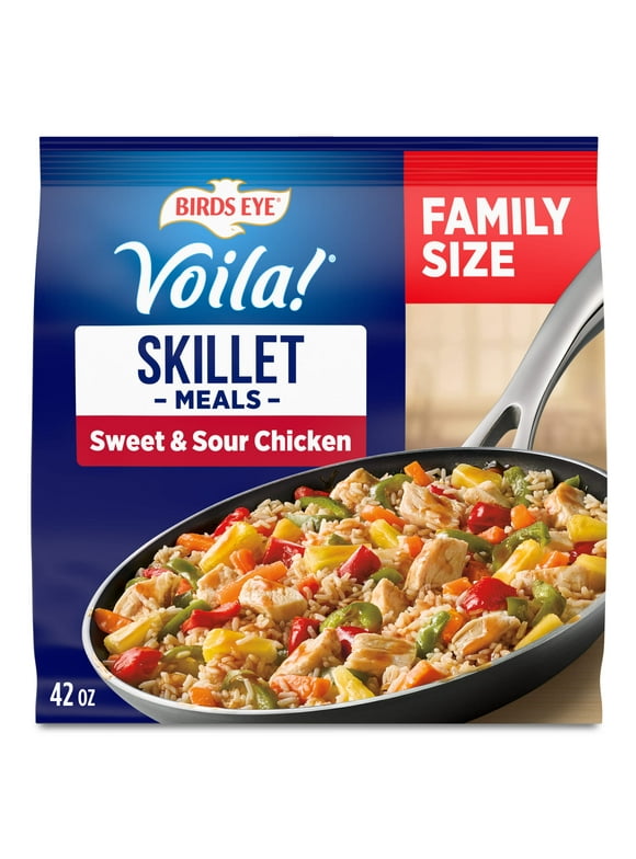 Birds Eye Voila! Sweet & Sour Chicken Family Size Skillet Frozen Meal, 42 oz (Frozen)