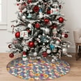 thumbnail image 5 of Yiaed Skull sunflower daisy Print Christmas Tree Skirt , Tree SkirtsTree Mat for Christmas Winter Holiday Indoor Decorations-48", 5 of 7
