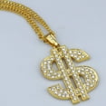 thumbnail image 6 of Gold Plated Chain With Dollar Sign Pendant Necklace Hop Chain Charm Necklace For Men Hangs 8X7Cm Utility, 6 of 6