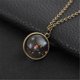 thumbnail image 3 of Ganfancp Collar Sistema Solar Collar Colgante Galaxia Doble Cara Cúpula de Cristal Ofertas y Liquidaciones 1 Collar, 3 of 3