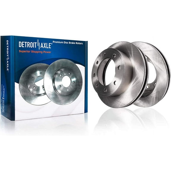 Detroit Axle - Front Disc Brake Rotors Replacement for 2000-2002 Dodge Ram 2500 3500 8 Lug Models - 2pc Set