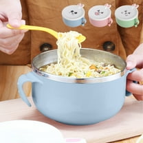 Eolstice Stainless Steel Insulated Food Container, Leakproof Meal Prep Bowl With Lid, Microwave Safe Bento Lunch Box For Soup Noodles Office Picnic Camping Reheating