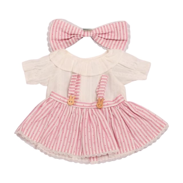 Vestido Y Camisa de Muñeca de Peluche de 14,96 Pulgadas, Haz Tus Propias Muñecas, Traje de Moda DIY, Viste para Decoración Del Hogar, Preescolar Colec