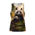 thumbnail image 5 of Workout Tank Tops Men, Forest Panda Quick Dry Sleeveless Shirt For Men, Muscle Shirts For Bodybuilding, 5 of 8