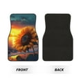 thumbnail image 2 of Pofeuu Sunset Coast Sunflower Print Car Foot Mat Set of 4 Pieces - All-Weather Full Set Floor Mats for Cars Trucks SUVs, 2 of 7