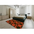 thumbnail image 4 of Ahgly Company Indoor Square Patterned Blood Red Brown Area Rugs, 6' Square, 4 of 6