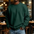 thumbnail image 2 of GrmtClth Men's Crewneck Sweatshirt Long Sleeve Fall Pullover Tops Loose Fit Athletic Comfy Basic Shirts Lightweigt All Season 3XL, 2 of 10