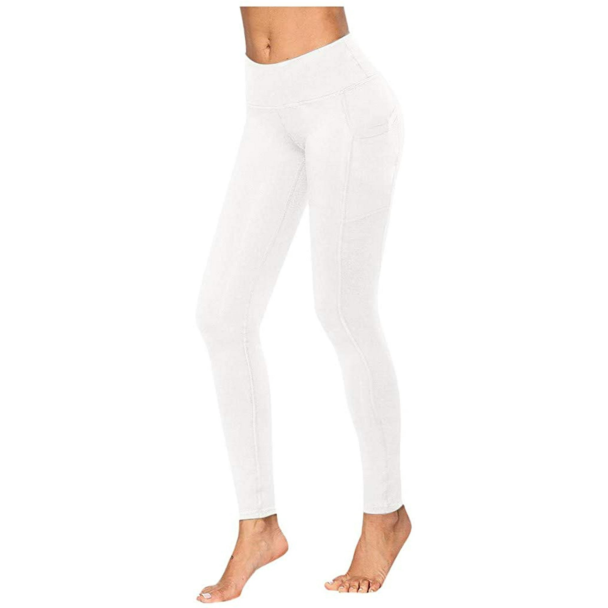 Women Breathable Yoga Pants, High Waist Workout Leggings Power Flex Running  Pants Active Pants Moisture Wicking S XL (White, M) | Walmart Canada