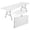 White, variant on Costway 8 ft Portable Folding Table with HDPE Tabletop Safe Lock Mechanism Carrying Handle Gray