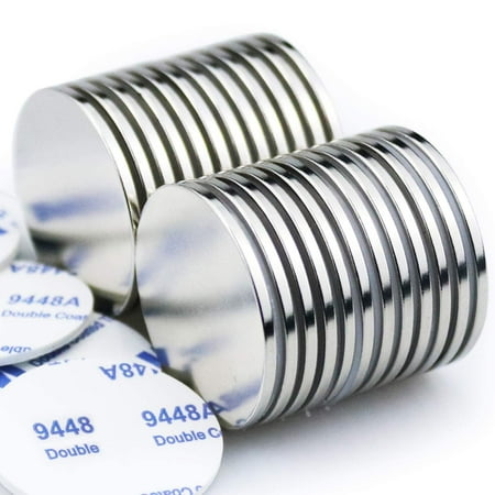 

Strong Neodymium Disc Magnets Stronger Than N35 Rare Earth Magnets - 1.26 inch x 0.08 inch Pack of 24