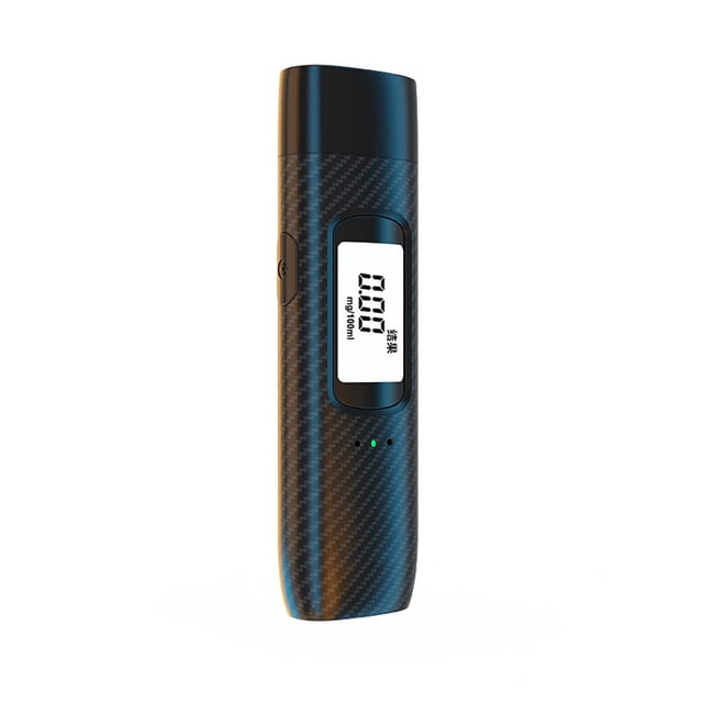 Graflsoa Compact Breath Alcohol Tester with LCD Display, Voice Prompts, and Rechargeable Battery for Accurate On-the-Go Detection, Black (English Version)