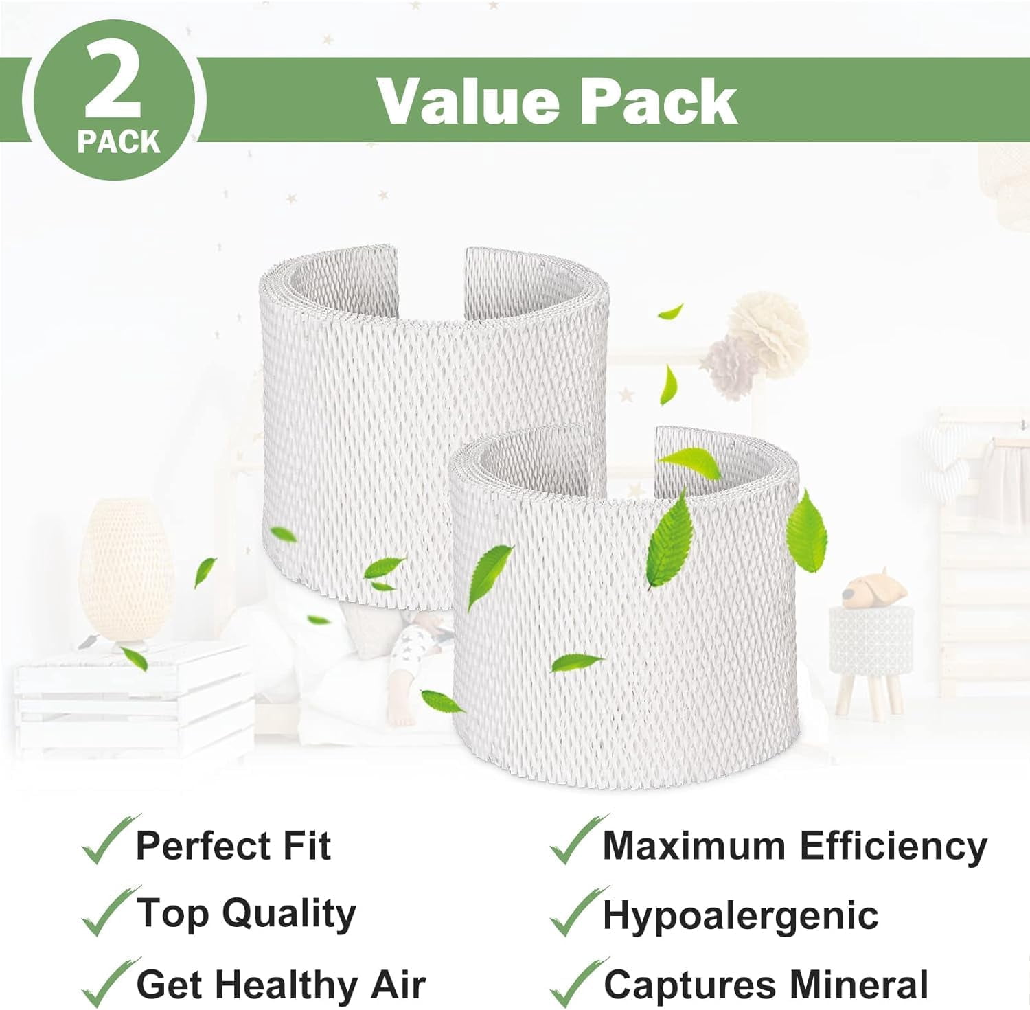 2-Pack MAF2 Humidifier Filter Replacement for AIRCARE MA0800, Kenmore 15408 Humidifier