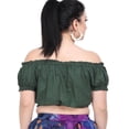 thumbnail image 2 of Wevez Women's Off-Shoulder Cotton Casual Crop Tops, 2 of 5