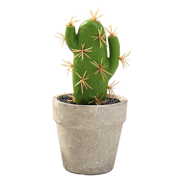 Mini planta de cactus artificial en maceta, decoración interior creativa, pequeña flor de simulación