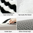 thumbnail image 3 of Mewoofun Fluffy Soft Dog Bed Couch, Large Cat Sofa for Dogs &Cats,Black & White,35.5 x 23.6, 3 of 7