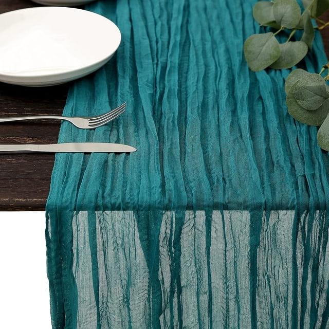 Mantel de gasa bohemio de color rosa empolvado para mesa, mantel rústico transparente para decoración de bodas, despedidas de soltera y fiestas