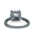 thumbnail image 5 of Rose Tone, Cubic Zirconia Size-10 Art Deco Cushion Wedding Ring 925 Sterling Silver, 5 of 7