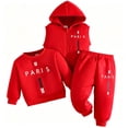 thumbnail image 2 of LvhaoGJOB Kids Kids 2-Piece Outfit Set - Fleece Lined, Hooded, Elastic Waist, 2 of 7