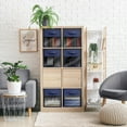 thumbnail image 5 of Sorbus 13” Foldable Storage Bins with Clear Window – Set of 6 Collapsible Fabric Baskets with Handles for Clothes, Toys, Books – Sturdy Organizer Cubes for Shelves & Closets, Navy Blue, 5 of 6