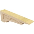 thumbnail image 5 of 4"W x 24"D x 8"H Thin Mayflower Rough Cedar Woodgrain TimberThane Corbel, Primed Tan, 5 of 6