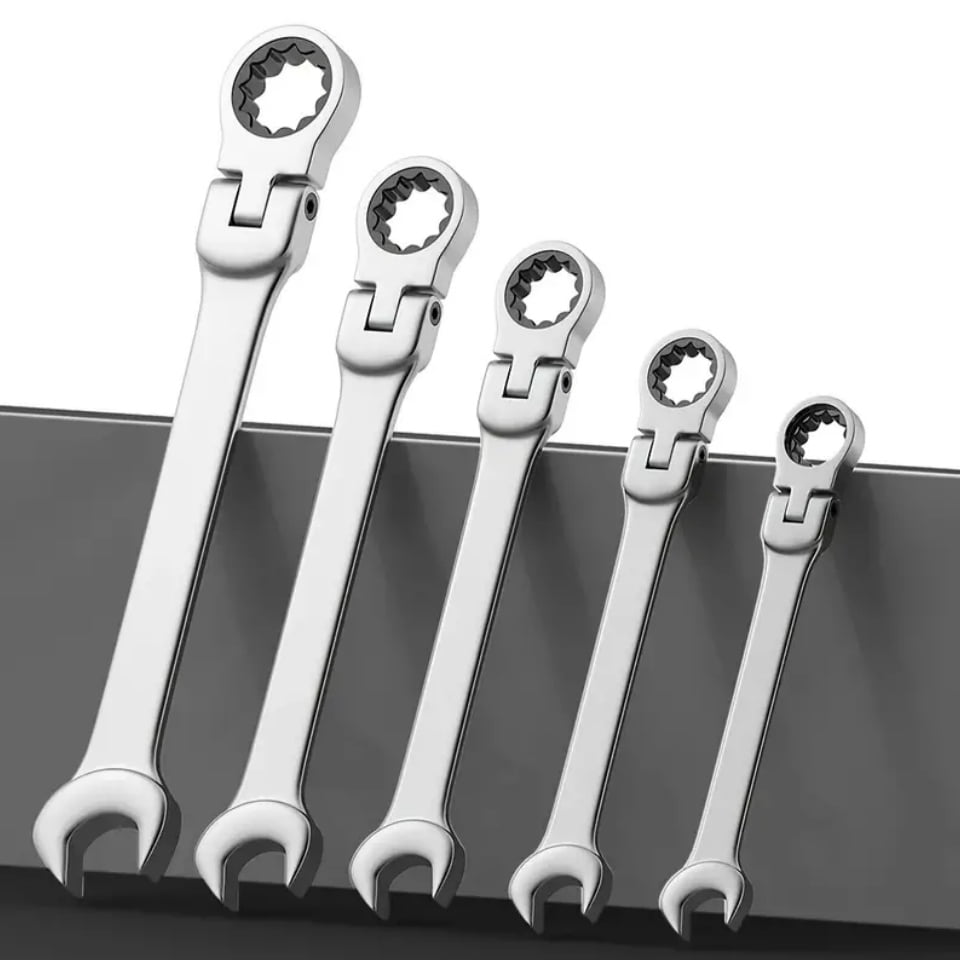 16-piece Ratchet Wrench Set, Combination Wrench Kit, with Portable Hanging Bag, Covering Multiple Sizes, Suitable for Repairing Cars (6-22mm)