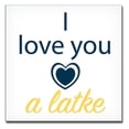 thumbnail image 2 of Ready2HangArt  'I Love you a Latke II' Hanukkah Canvas Wall Art Grey 16" W x 16" H, 2 of 6