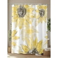 thumbnail image 4 of Shower Curtain Yellow Sunflower Shower Curtains for Bathroom, Waterproof Polyester Shower Curtain Set with Hooks, Extra Long 72" x 84" Flower Field, 4 of 6