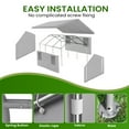 thumbnail image 5 of ECOLINEAR Carport 10x20 ft Heavy Duty Carport, Outdoor Potable Garage with Roll-up Windows & Zipper Doors, Carport Canopy with Anti UV All-Season Waterproof Tarp, Car Canopy for Cars, Boats(Grey), 5 of 8