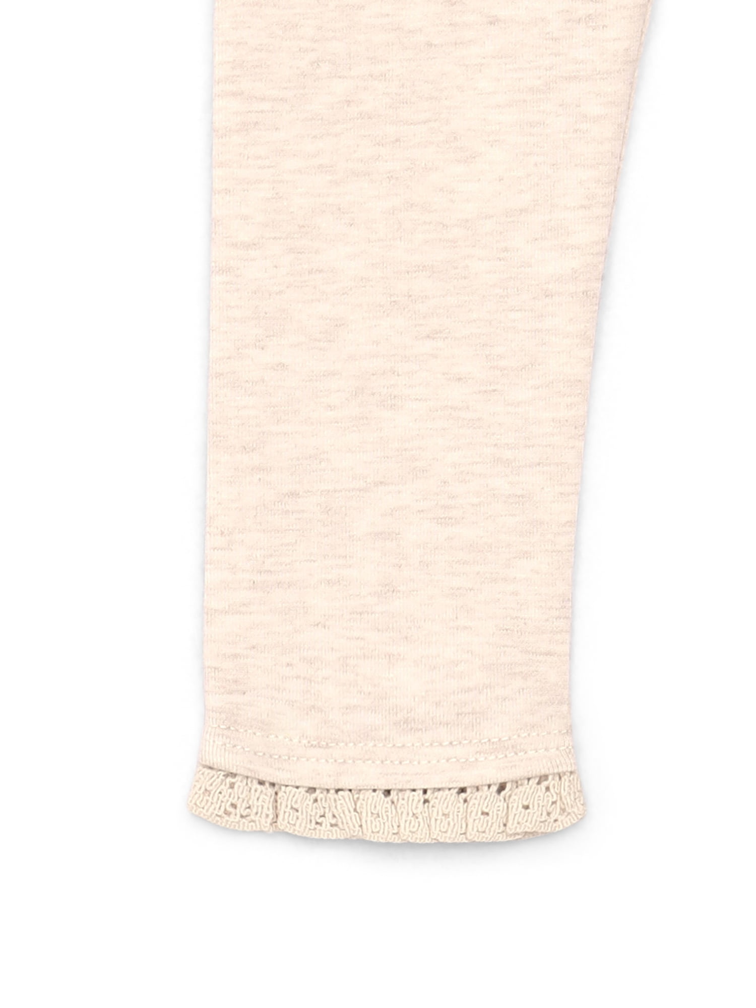 Garanimals Baby Girls Jersey Knit Leggings with Lace Trim, Sizes 0M-24M