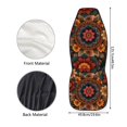 thumbnail image 7 of HUISEFOR Mandala Floral Car Seat Cover Breathable Soft Car Seat Covers Protector Elastic Polyester Cars Accessories Washable Universal Fit for Most Sedan SUV 2 Pack, 7 of 7