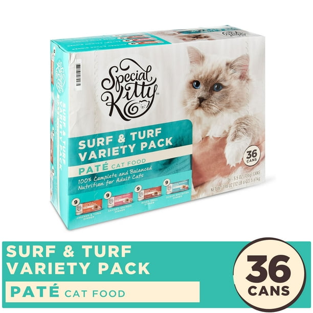 Special Kitty Surf Turf Variety Pack Pate Cat Food 5 5 Oz 36 Count Walmart Com Special Kitty Surf Turf Variety Pack Pate Cat Food 5 5 Oz 36 Count Walmart Com