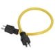 thumbnail image 5 of Cable de extensión de alimentación 12AWG PVC Protección de caucho Conductor de latón 5 15P a 5 15P Cable de extensión Enchufe de EE. UU. AC125V 15A Amarillo 64 cm/25,2 pulgadas, 5 of 9