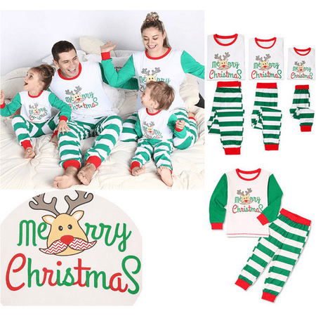 

Family Xmas Matching 2PCS Pajamas Set Reindeer Printed Family Sleepwear