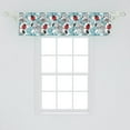 thumbnail image 2 of Ambesonne Ladybugs Window Valance, Romantic Roses Flowers, 54" X 12", Pale Blue Red Black, 2 of 3