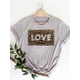 thumbnail image 5 of Camiseta de manga corta para mujer, ropa con estampado de leopardo, corazón de amor, tendencia bonita, informal, 5 of 5