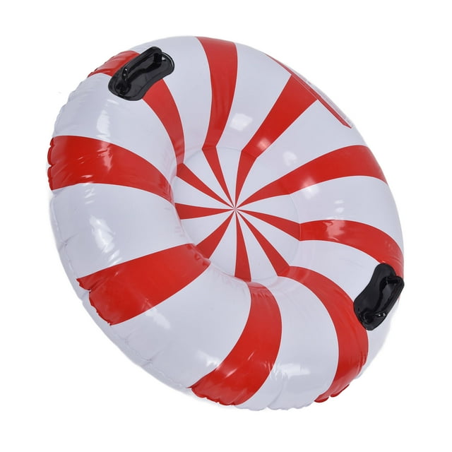 Snow Tube, Tube de Ski à Impact Résistant à l'Abrasion Rouge+blanc avec 2 Poignées pour Adulte pour Ski pour Skieurs pour Extérieur